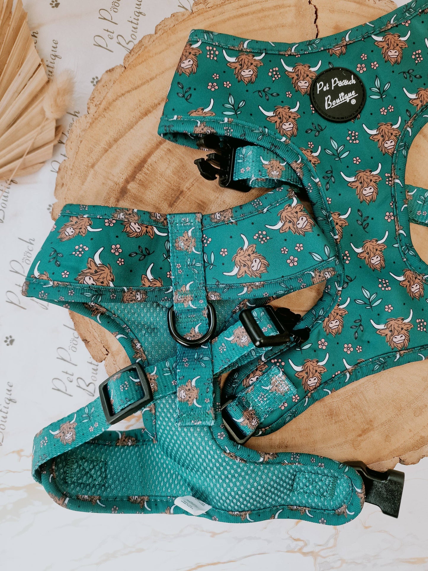 Happy Highland Cow Puppy Dog Harness (Harness Only)