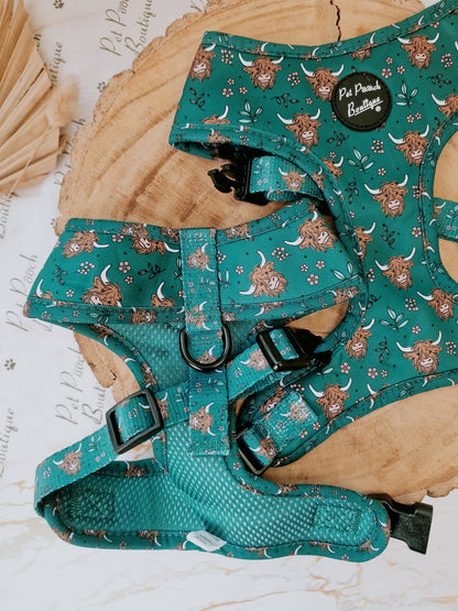 Happy Highland Cow Puppy Dog Harness (Harness Only)