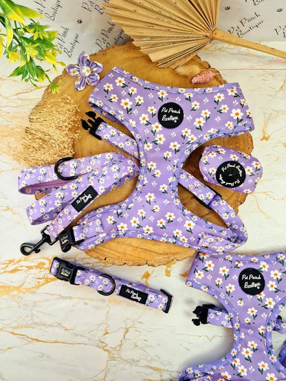 Lucky Little Lavender Daisies Dog Harness (Harness Only)
