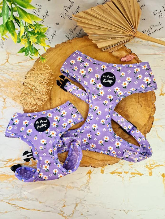 Lucky Little Lavender Daisies Dog Harness (Harness Only)