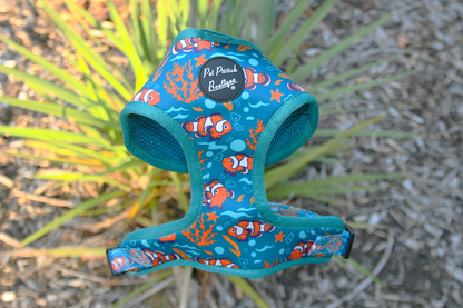 Under the Sea Puppy Dog Harness (Fish/ Blue/Summer)