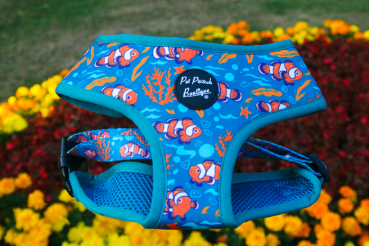 Under the Sea Puppy Dog Harness (Fish/ Blue/Summer)